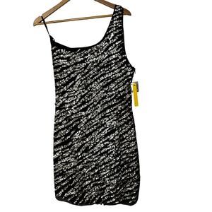 Alice + Olivia NWT Dress Size 6 Chocolate Brown Gold Sequin‎ One Shoulder Mini